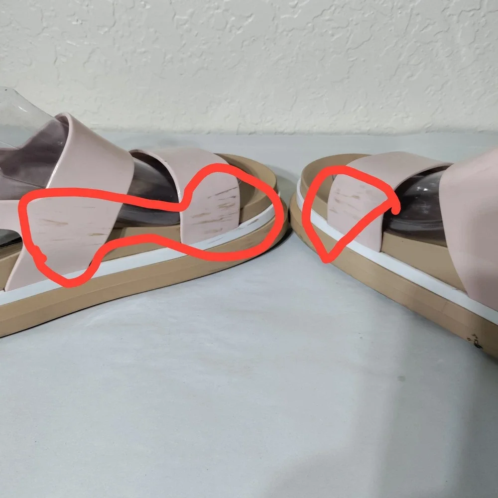 Melissa Mar Pink Jelly Platform Sandals Womens Size 9 Slingback Chunky Shoes